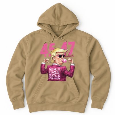 Funny Trump 45 47 Bubble Pin.K Qr Dancing Code Hoodie
