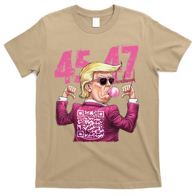 Funny Trump 45 47 Bubble Pin.K Qr Dancing Code T-Shirt