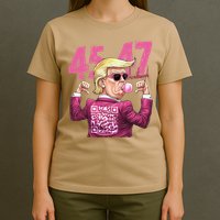 Funny Trump 45 47 Bubble Pin.K Qr Dancing Code T-Shirt
