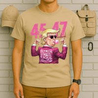 Funny Trump 45 47 Bubble Pin.K Qr Dancing Code T-Shirt