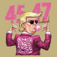 Funny Trump 45 47 Bubble Pin.K Qr Dancing Code T-Shirt