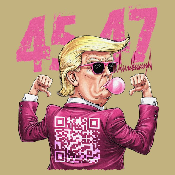 Funny Trump 45 47 Bubble Pin.K Qr Dancing Code T-Shirt