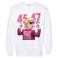 Funny Trump 45 47 Bubble Pin.K Qr Dancing Code Garment-Dyed Sweatshirt
