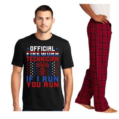 Firework Technician 4th Of July Funny USA Pyro Technician Pajama Set