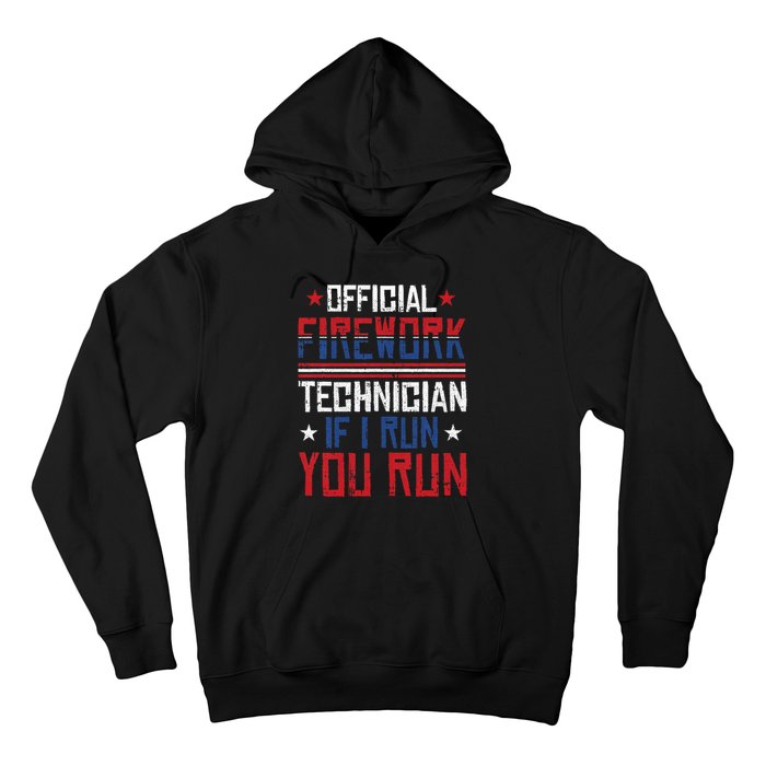 Firework Technician 4th Of July Funny USA Pyro Technician Hoodie