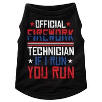 Firework Technician 4th Of July Funny USA Pyrotechnician Doggie Tank