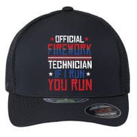 Firework Technician 4th Of July Funny USA Pyrotechnician Flexfit Unipanel Trucker Cap