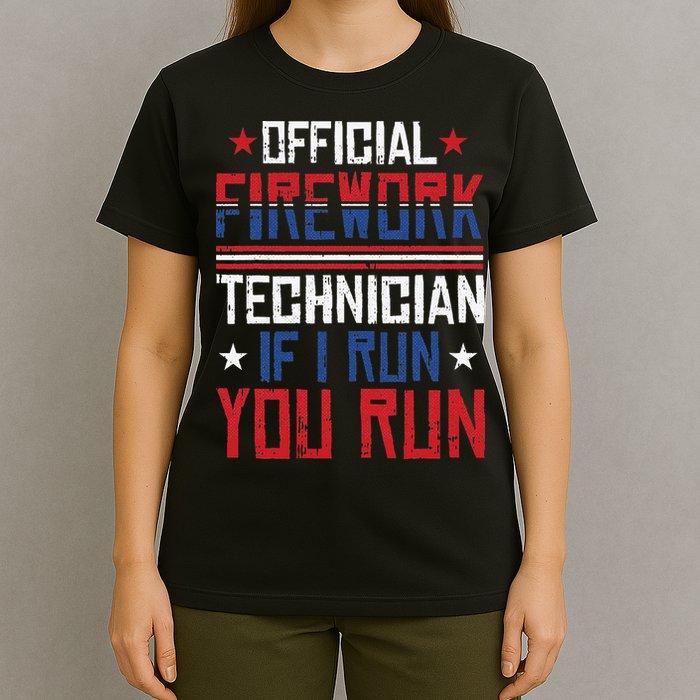 Firework Technician 4th Of July Funny USA Pyrotechnician T-Shirt