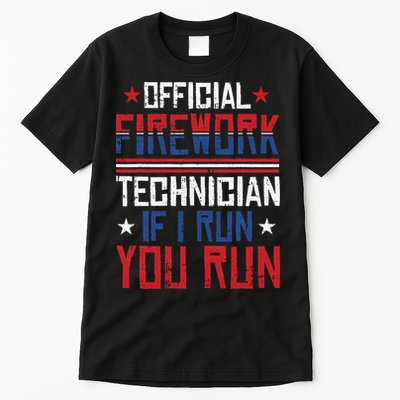 Firework Technician 4th Of July Funny USA Pyrotechnician Tall T-Shirt