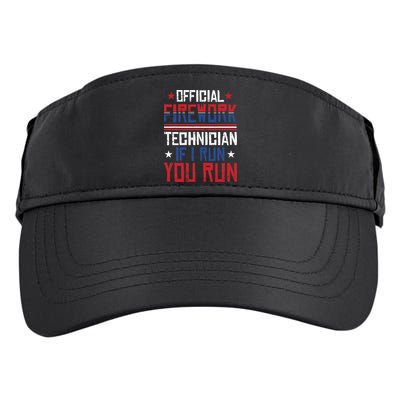 Firework Technician 4th Of July Funny USA Pyrotechnician Adult Drive Performance Visor