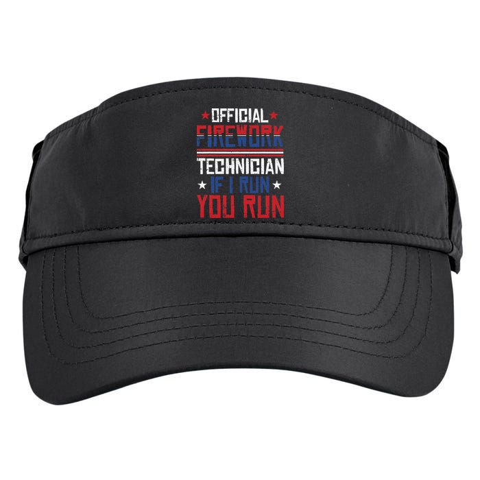 Firework Technician 4th Of July Funny USA Pyrotechnician Adult Drive Performance Visor