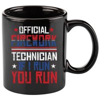 Firework Technician 4th Of July Funny USA Pyrotechnician 11oz C Handle Ceramic Mug
