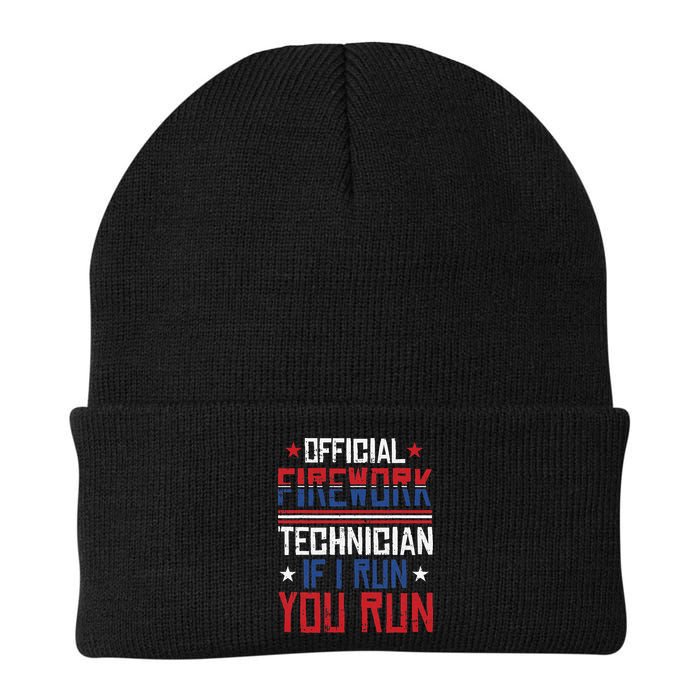 Firework Technician 4th Of July Funny USA Pyrotechnician Beanie