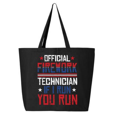 Firework Technician 4th Of July Funny USA Pyrotechnician 25L Jumbo Tote