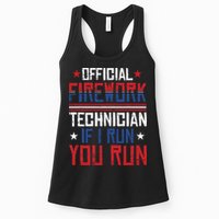 Firework Technician 4th Of July Funny USA Pyrotechnician Womens Tank Top