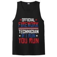 Firework Technician 4th Of July Funny USA Pyrotechnician PosiCharge Competitor Tank