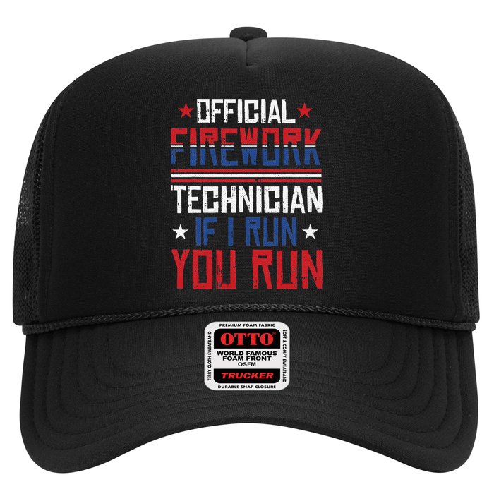 Firework Technician 4th Of July Funny USA Pyrotechnician Trucker Hat