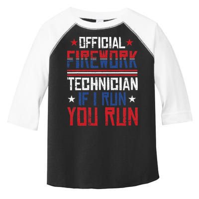 Firework Technician 4th Of July Funny USA Pyrotechnician Toddler Fine Jersey T-Shirt