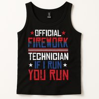 Firework Technician 4th Of July Funny USA Pyrotechnician Tank Top