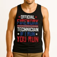 Firework Technician 4th Of July Funny USA Pyrotechnician Tank Top