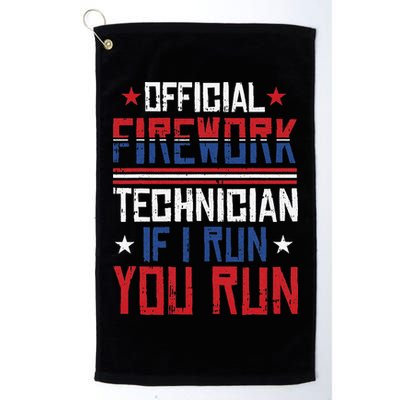 Firework Technician 4th Of July Funny USA Pyrotechnician Golf Towel
