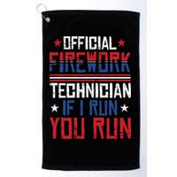 Firework Technician 4th Of July Funny USA Pyrotechnician Golf Towel