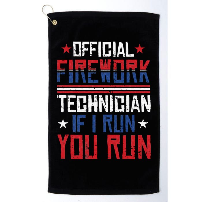 Firework Technician 4th Of July Funny USA Pyrotechnician Golf Towel