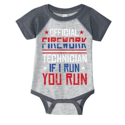 Firework Technician 4th Of July Funny USA Pyrotechnician Infant Baby Jersey Bodysuit