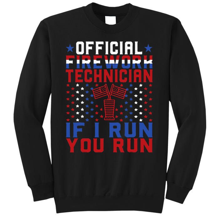 Firework Technician 4th Of July Funny USA Pyro Technician Sweatshirt