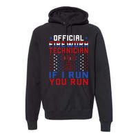 Firework Technician 4th Of July Funny USA Pyro Technician Premium Hoodie