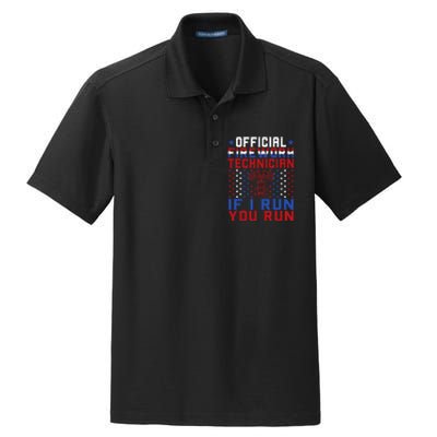 Firework Technician 4th Of July Funny USA Pyro Technician Dry Zone Grid Polo