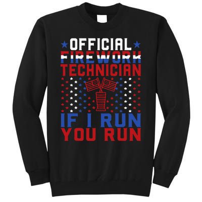 Firework Technician 4th Of July Funny USA Pyro Technician Tall Sweatshirt