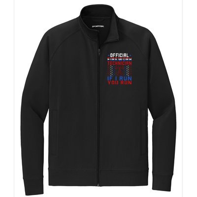 Firework Technician 4th Of July Funny USA Pyro Technician Stretch Full-Zip Cadet Jacket