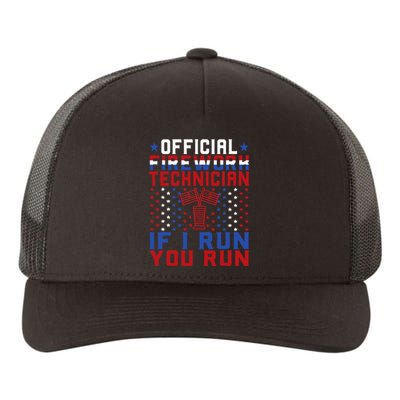 Firework Technician 4th Of July Funny USA Pyro Technician Yupoong Adult 5-Panel Trucker Hat