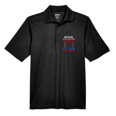 Firework Technician 4th Of July Funny USA Pyro Technician Men's Origin Performance Pique Polo