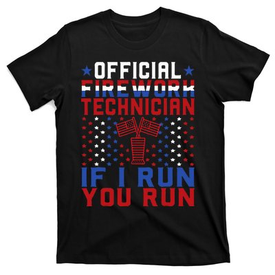 Firework Technician 4th Of July Funny USA Pyro Technician T-Shirt