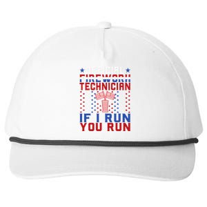 Firework Technician 4th Of July Funny USA Pyro Technician Snapback Five-Panel Rope Hat