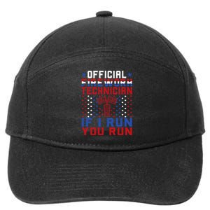 Firework Technician 4th Of July Funny USA Pyro Technician 7-Panel Snapback Hat