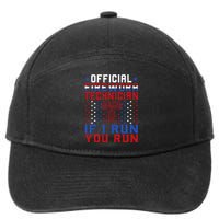 Firework Technician 4th Of July Funny USA Pyro Technician 7-Panel Snapback Hat