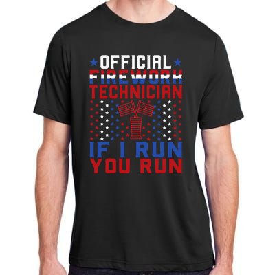 Firework Technician 4th Of July Funny USA Pyro Technician Adult ChromaSoft Performance T-Shirt