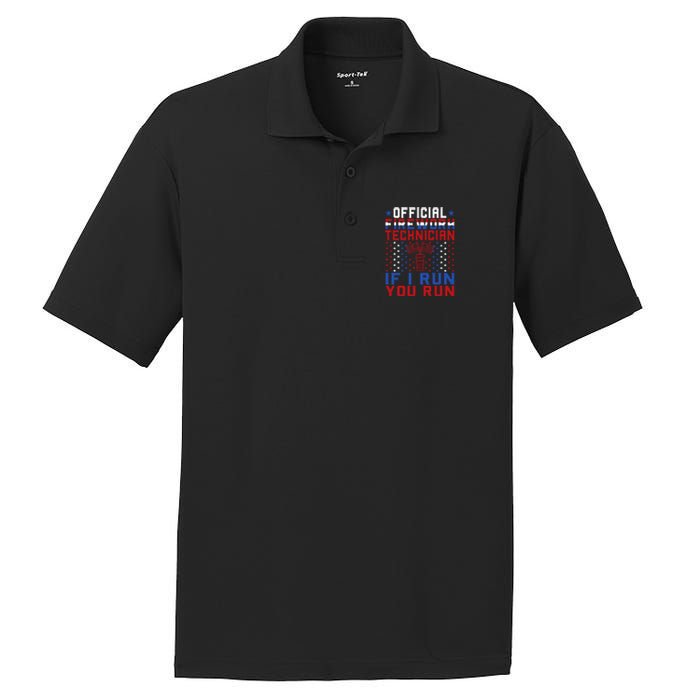 Firework Technician 4th Of July Funny USA Pyro Technician PosiCharge RacerMesh Polo