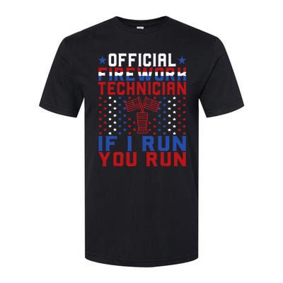 Firework Technician 4th Of July Funny USA Pyro Technician Softstyle CVC T-Shirt