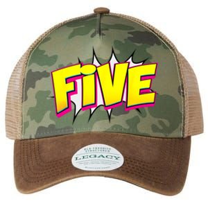 Five Text 5 Year Old Gift 5th Birthday Fifth Boy Legacy Tie Dye Trucker Hat