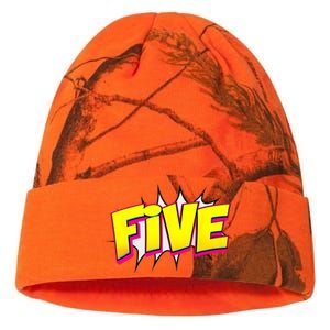 Five Text 5 Year Old Gift 5th Birthday Fifth Boy Kati Licensed 12" Camo Beanie