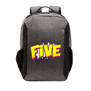 Five Text 5 Year Old Gift 5th Birthday Fifth Boy Vector Backpack