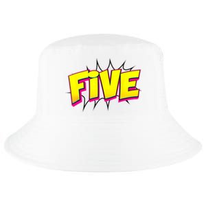 Five Text 5 Year Old Gift 5th Birthday Fifth Boy Cool Comfort Performance Bucket Hat