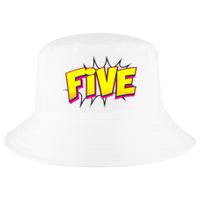 Five Text 5 Year Old Gift 5th Birthday Fifth Boy Cool Comfort Performance Bucket Hat