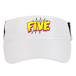 Five Text 5 Year Old Gift 5th Birthday Fifth Boy Adult Drive Performance Visor