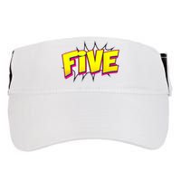 Five Text 5 Year Old Gift 5th Birthday Fifth Boy Adult Drive Performance Visor