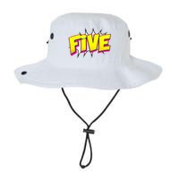 Five Text 5 Year Old Gift 5th Birthday Fifth Boy Legacy Cool Fit Booney Bucket Hat